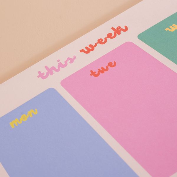 A4 Weekly Planner Pad | Bright Side