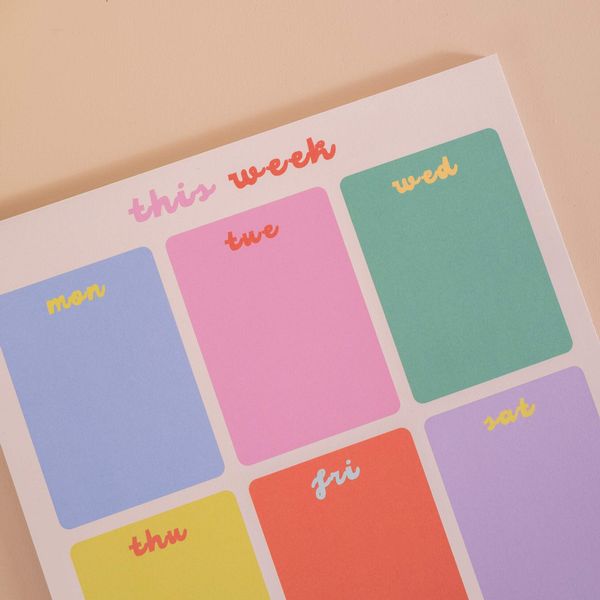 A4 Weekly Planner Pad | Bright Side