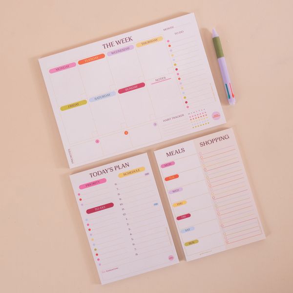 A4 Weekly Planner Pad | Colour Theory