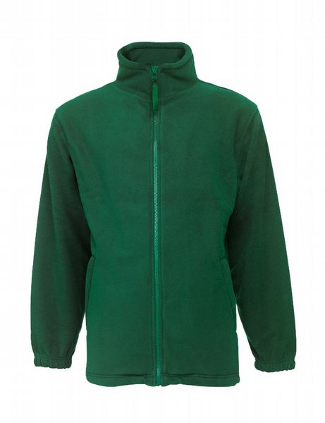 Unisex Bottle Green Zipped Fleece