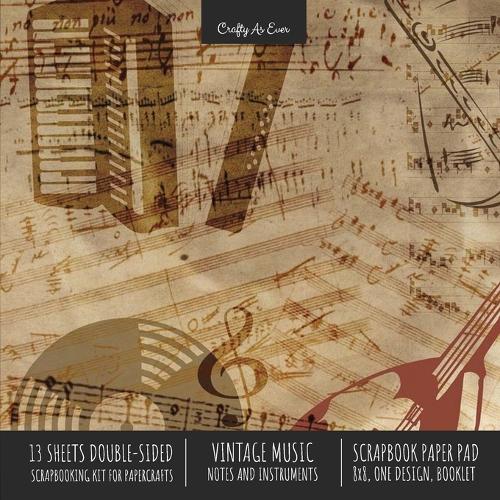  Vintage Music Scrapbook Paper Pad 8x8 Decorative Scrapbooking Kit for Cardmaking Gifts, DIY Crafts, Printmaking, Papercrafts,...
