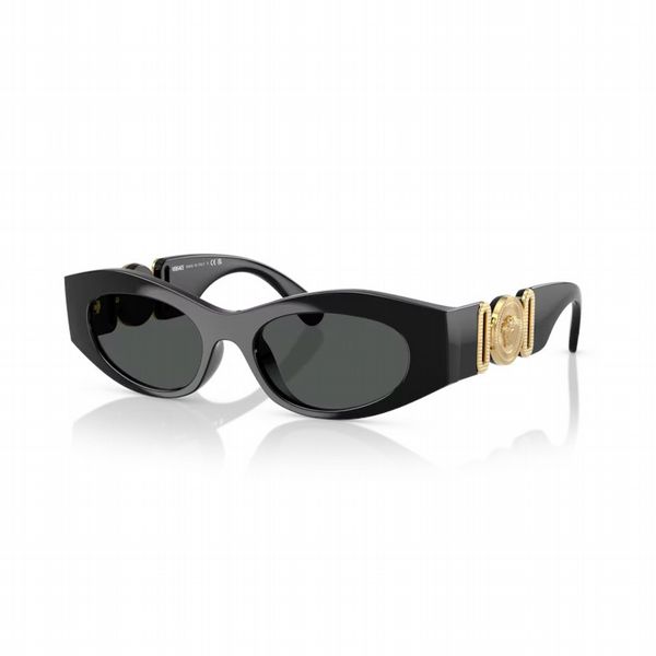Versace Black Frame With Dark Grey Lens - Size Large
