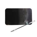 STAINLESS STEEL METAL MIXING PLATE AND SPATULA