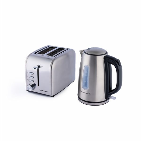 Hamilton Beach Rise Brushed Kettle and 2 Slice Toaster