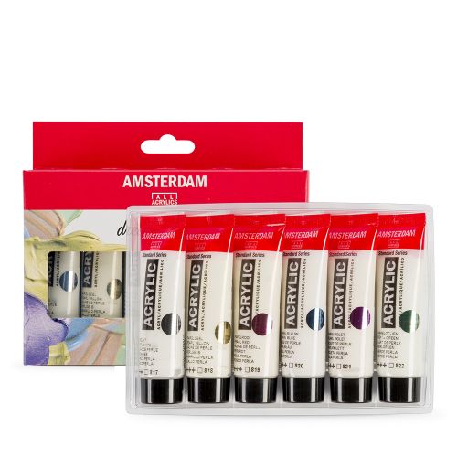 Royal Talens : Amsterdam Standard : Acrylic Paint : 20ml : Pearl Set of 6